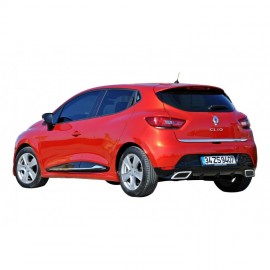 Renault Clio 4 (2012-2016) Egzoz Görünümlü Arka Tampon Eki - Difüzör (Plastik)